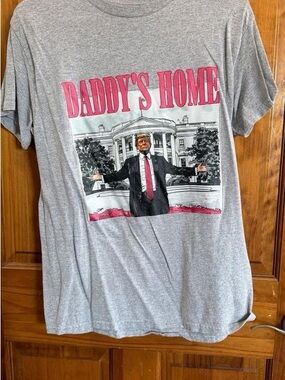 Comfort Colors Gray Short Sleeve Tee with Pink Graphic